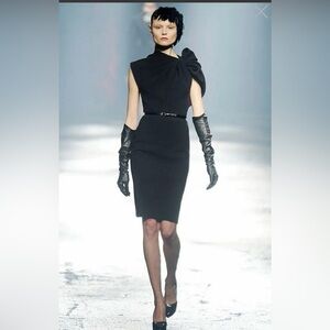 Lanvin Elegant One Shoulder Black Dress